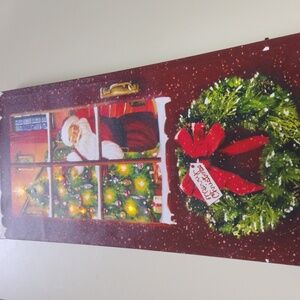 Light Up Santa w/Tree Picture